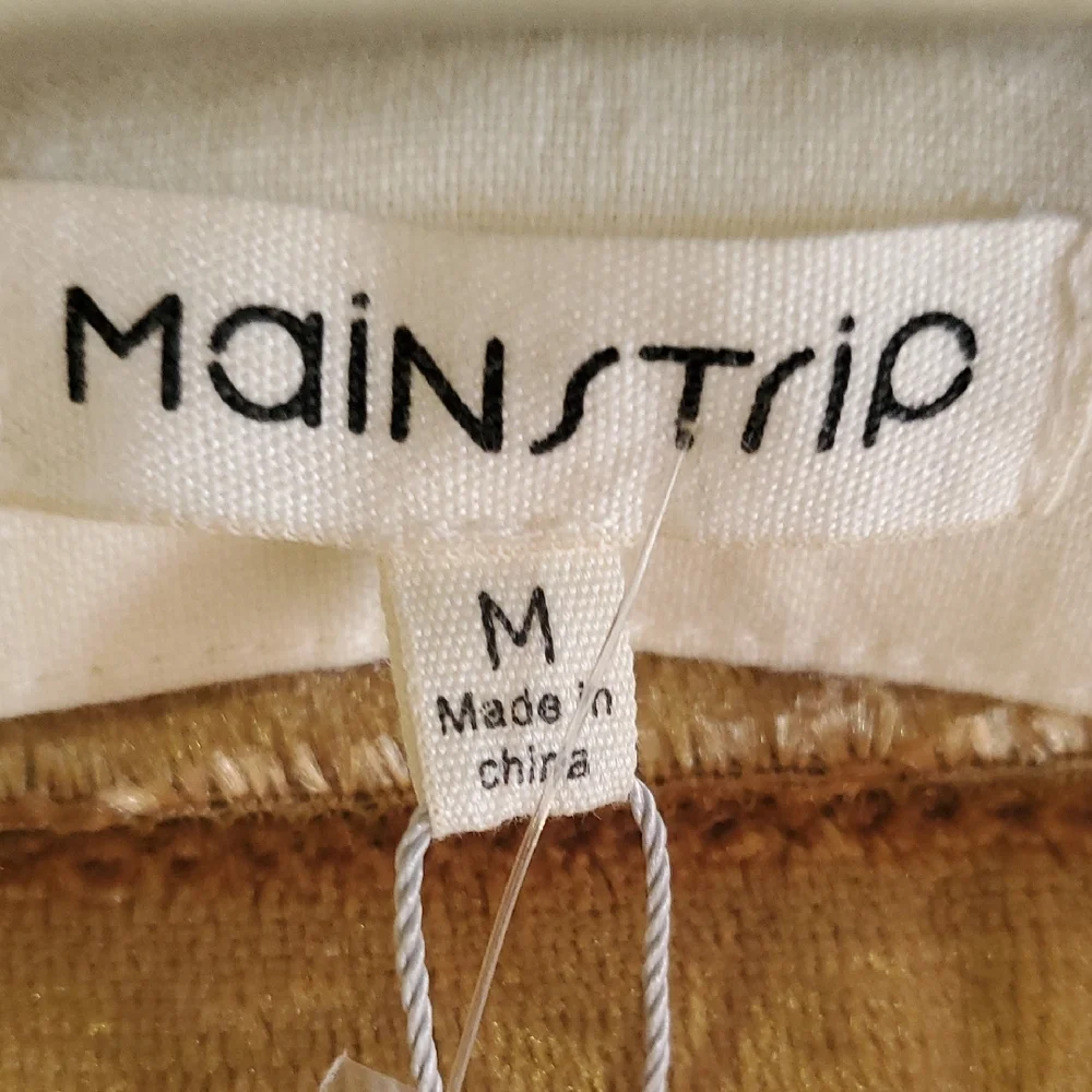 Main Strip Elegant Cream Dress Size M - Picture 11 of 13